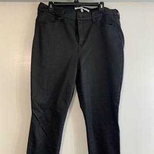 Black skinny wax jeans